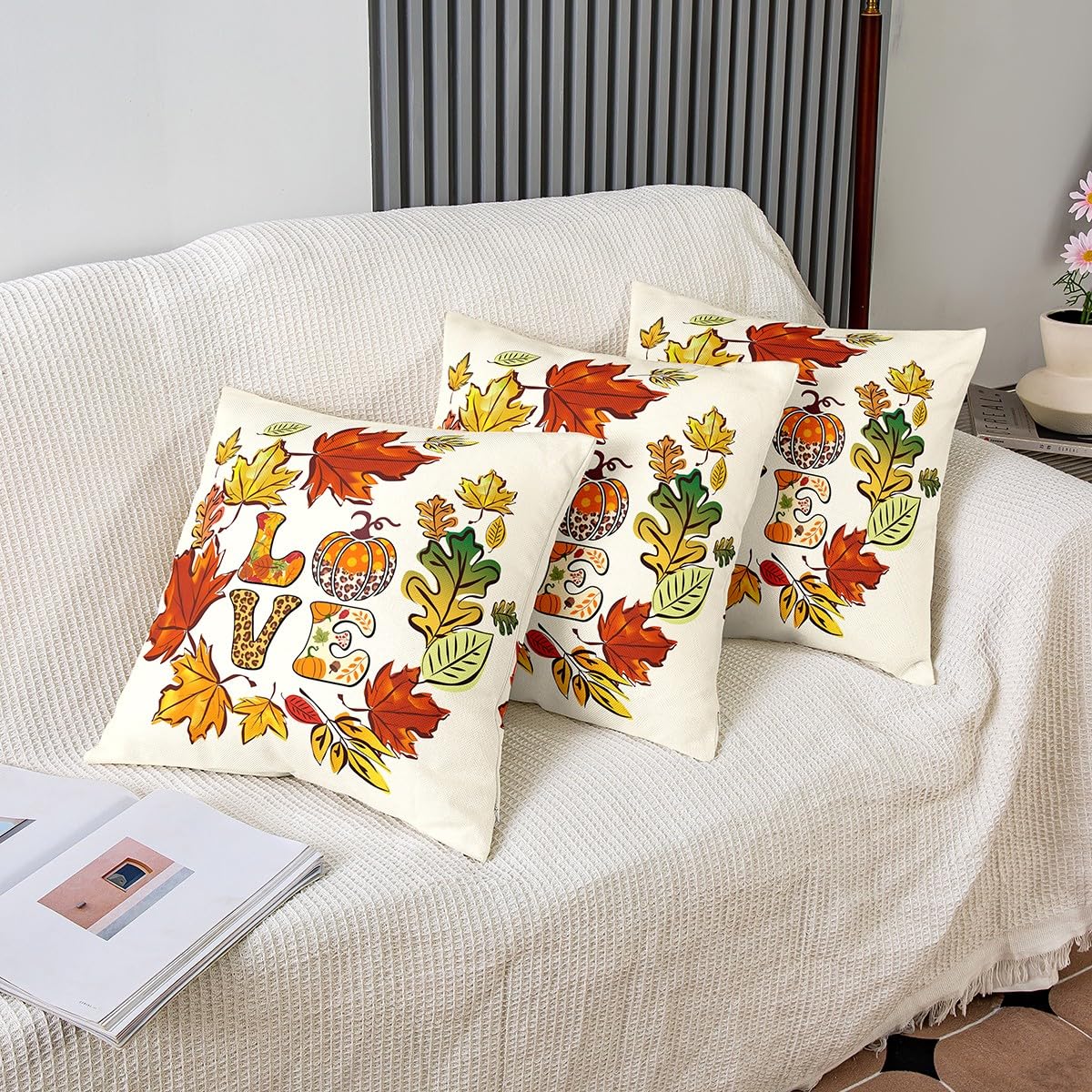 cuscini stampati fai da te, decorazioni autunnali per la casa